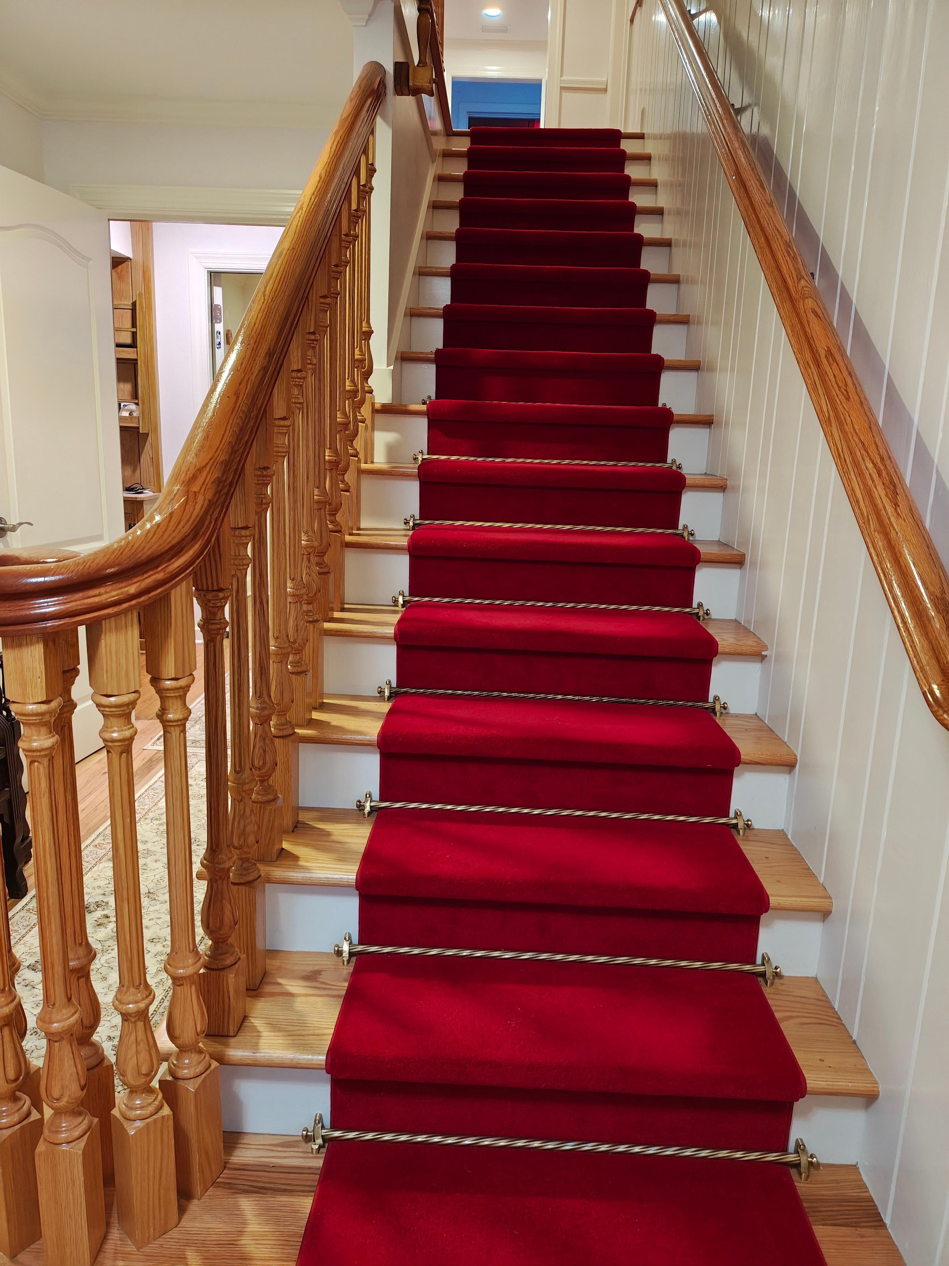 Well banistered stair to Melody's Roost (and other rooms.