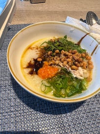 Bubur Ayam for breakfast! Delicious :)