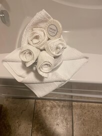 Washcloth roses!