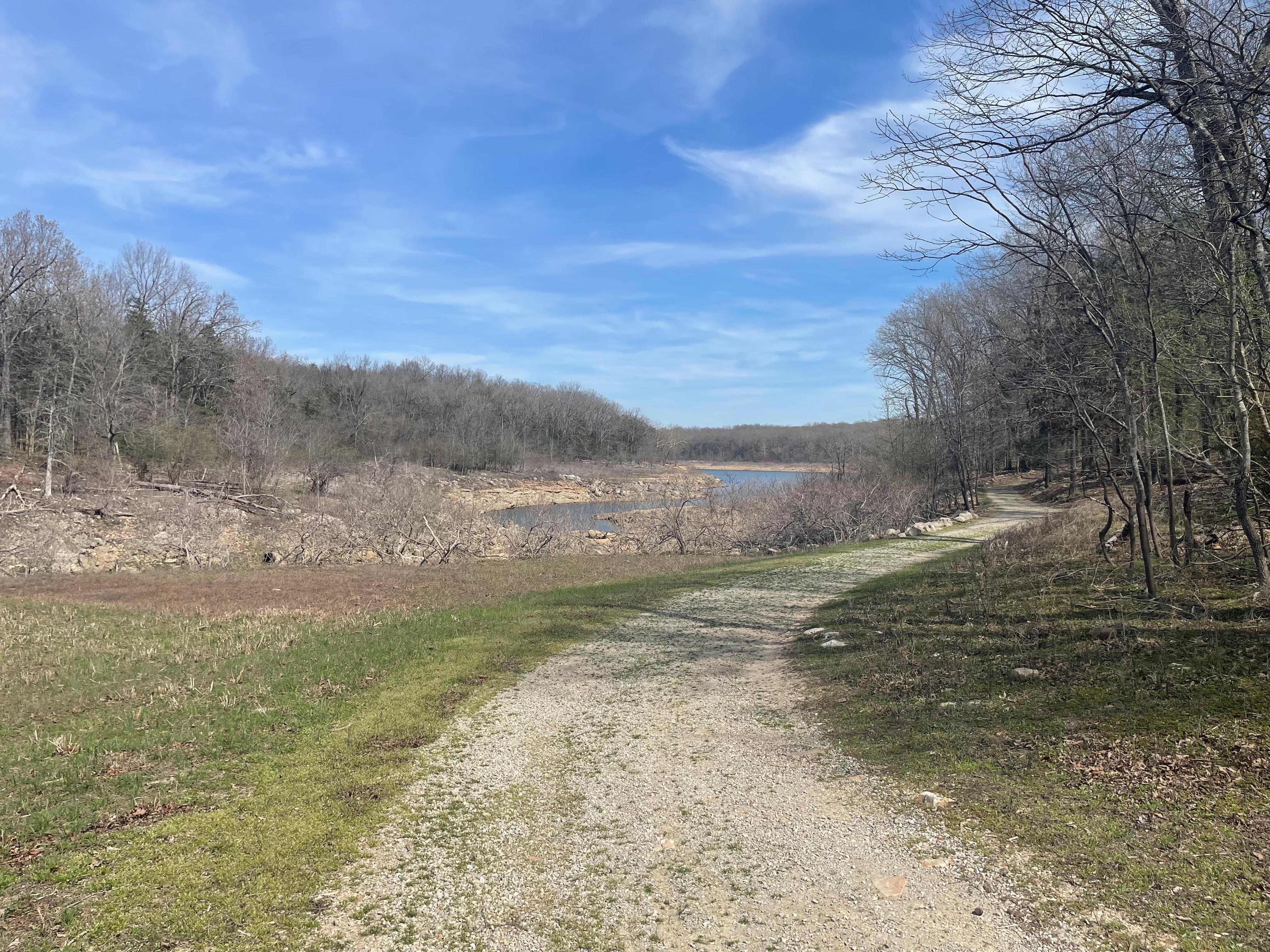 The walk down to the lake 