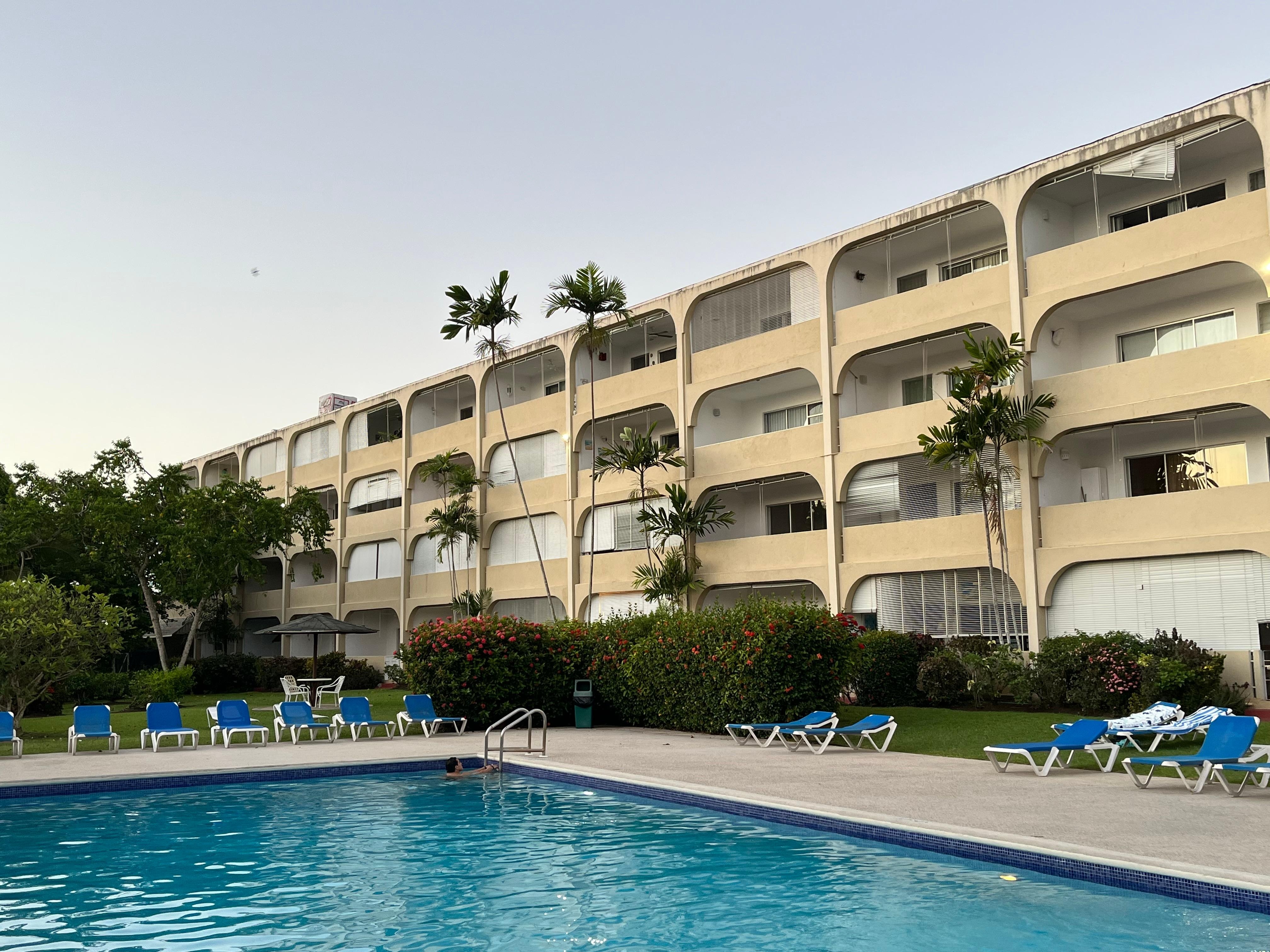 Back of condo complex