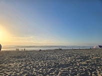 Just steps outside the door