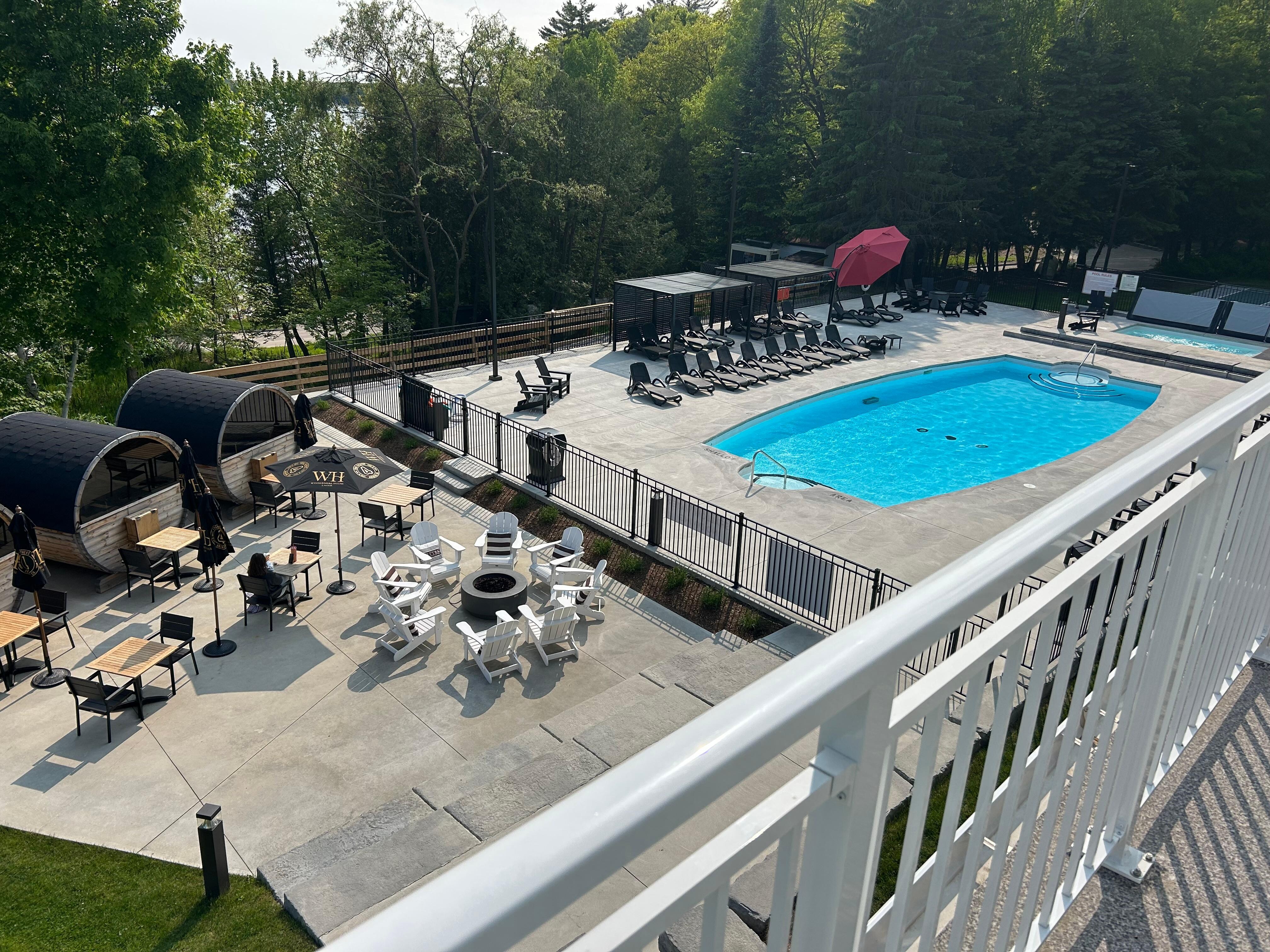 Pool and saunas