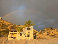 Double rainbow behind the property!