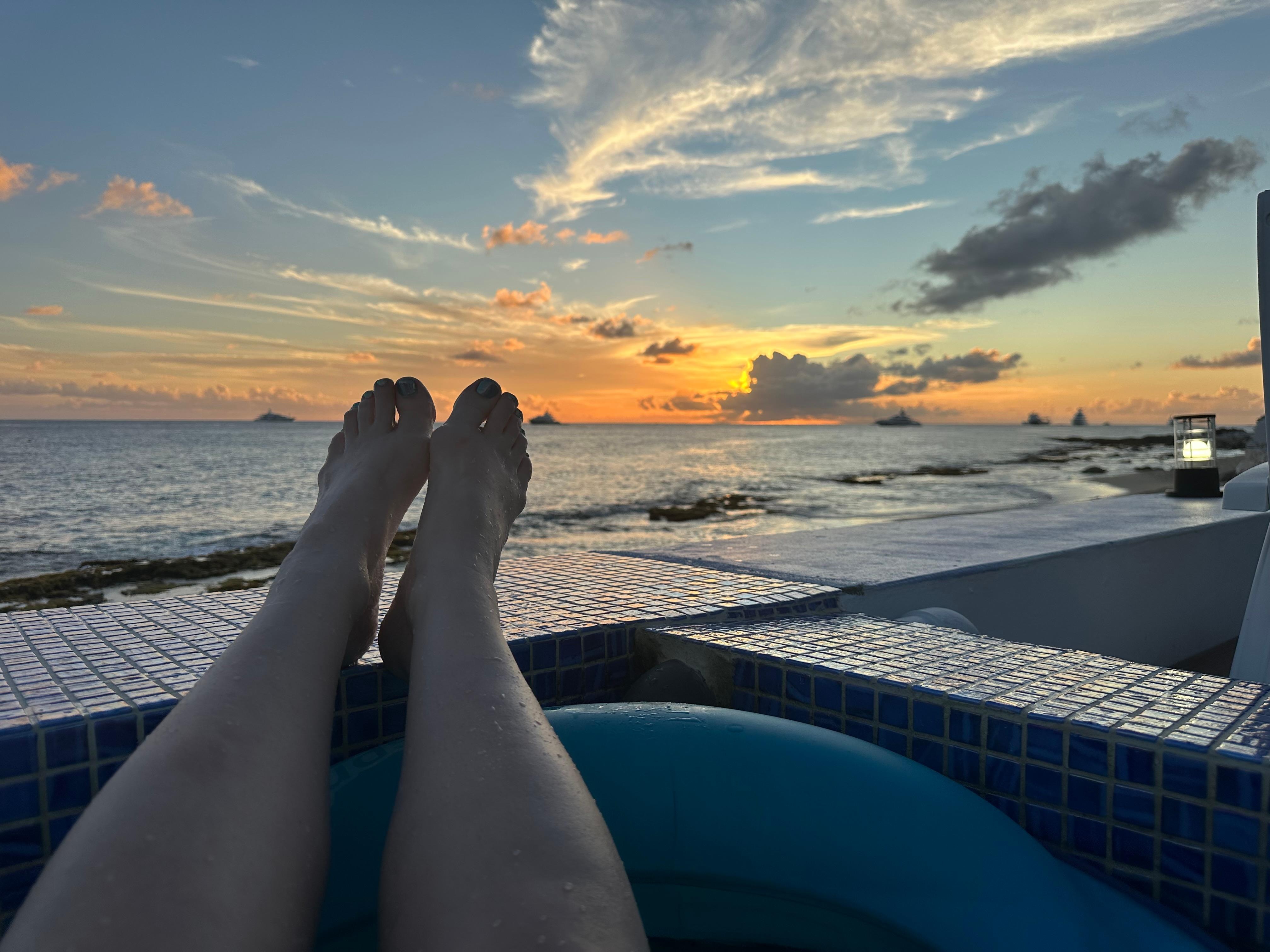 Sunset from the lower pool