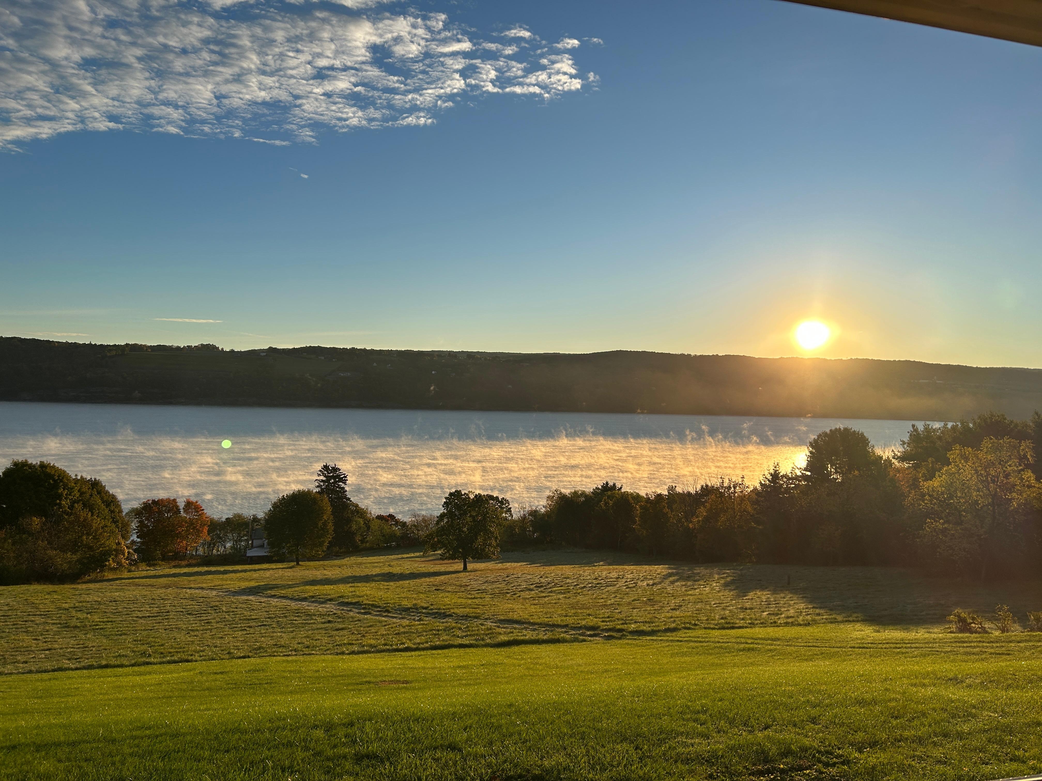 Sunrise over the lake.