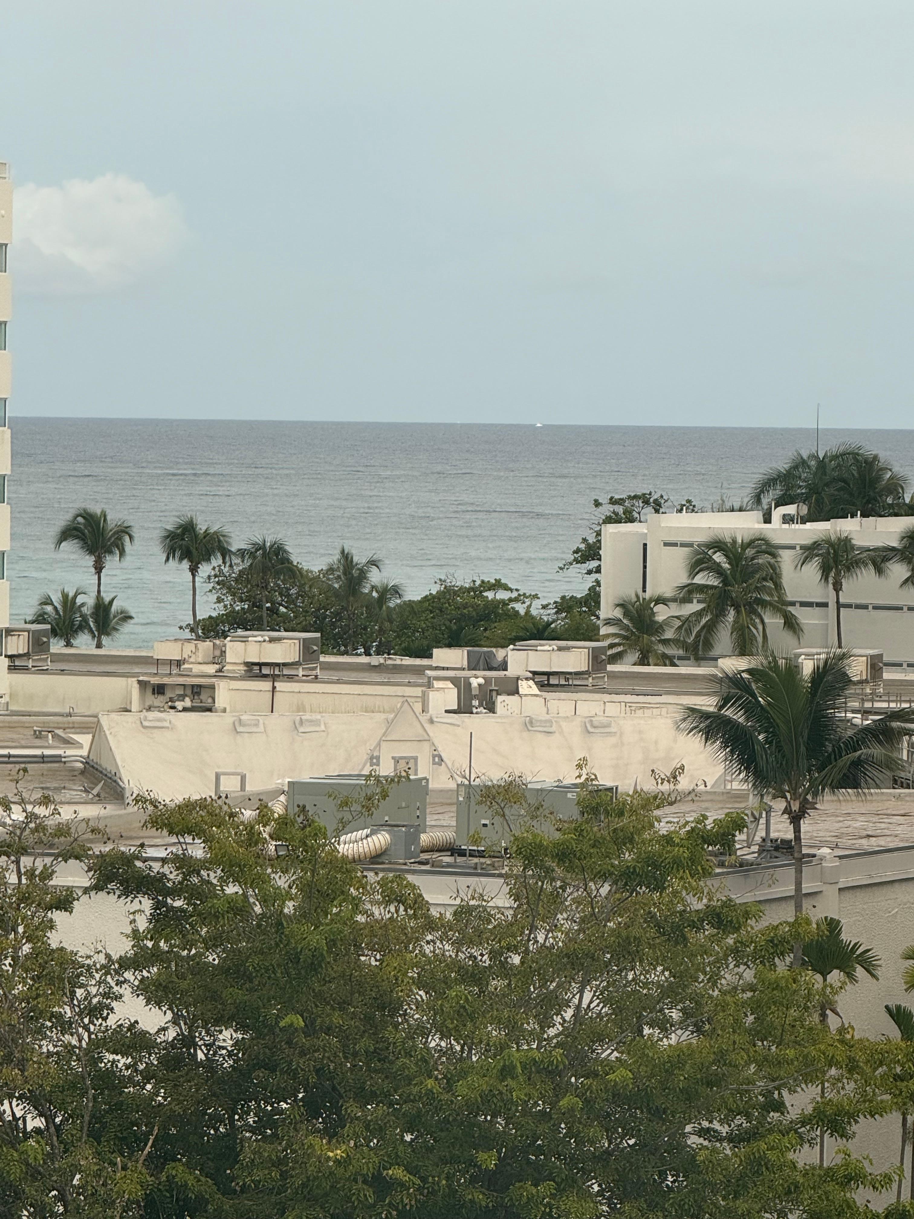 View of beach from room