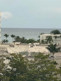 View of beach from room