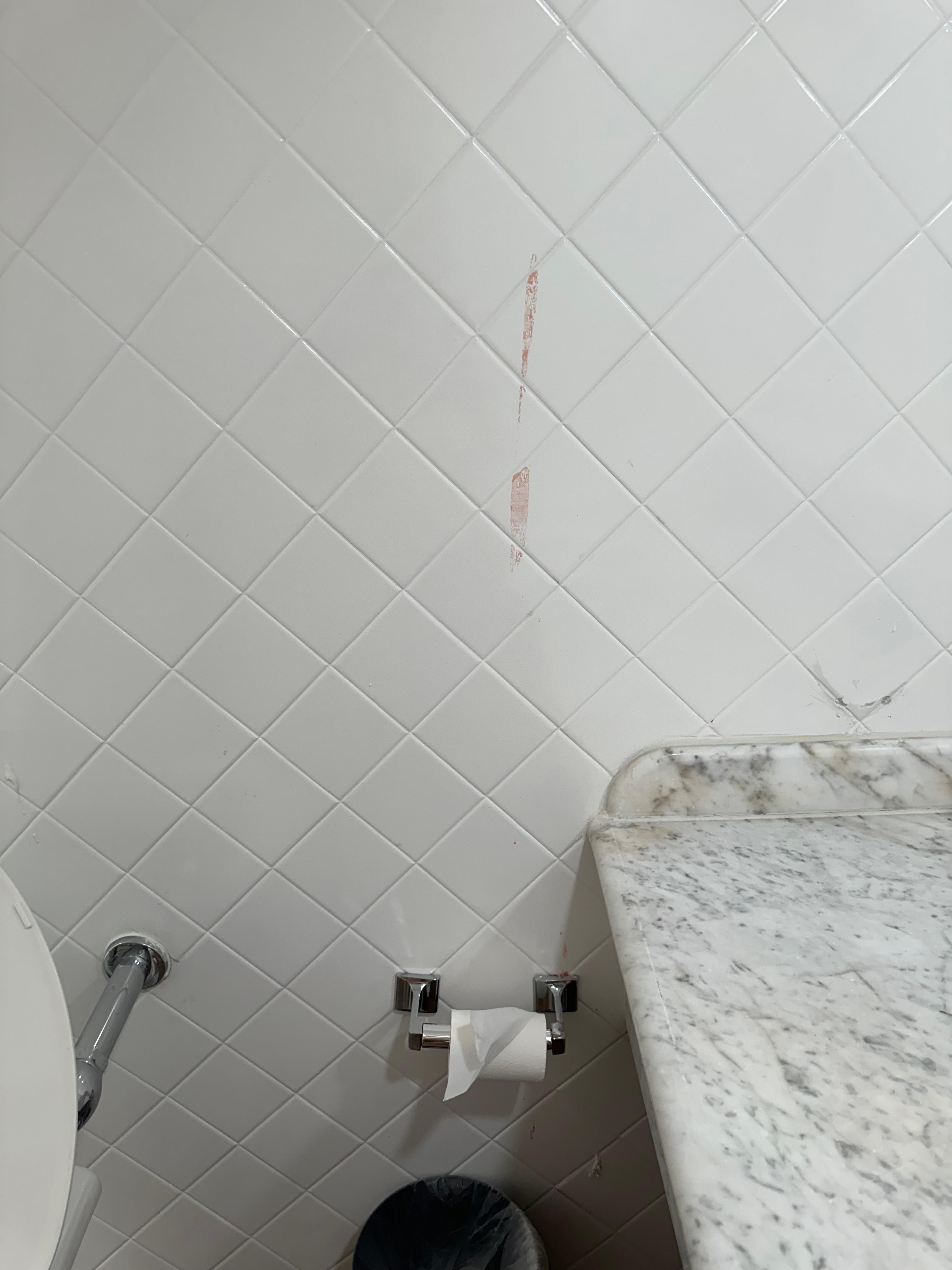 Blood stains on the wall