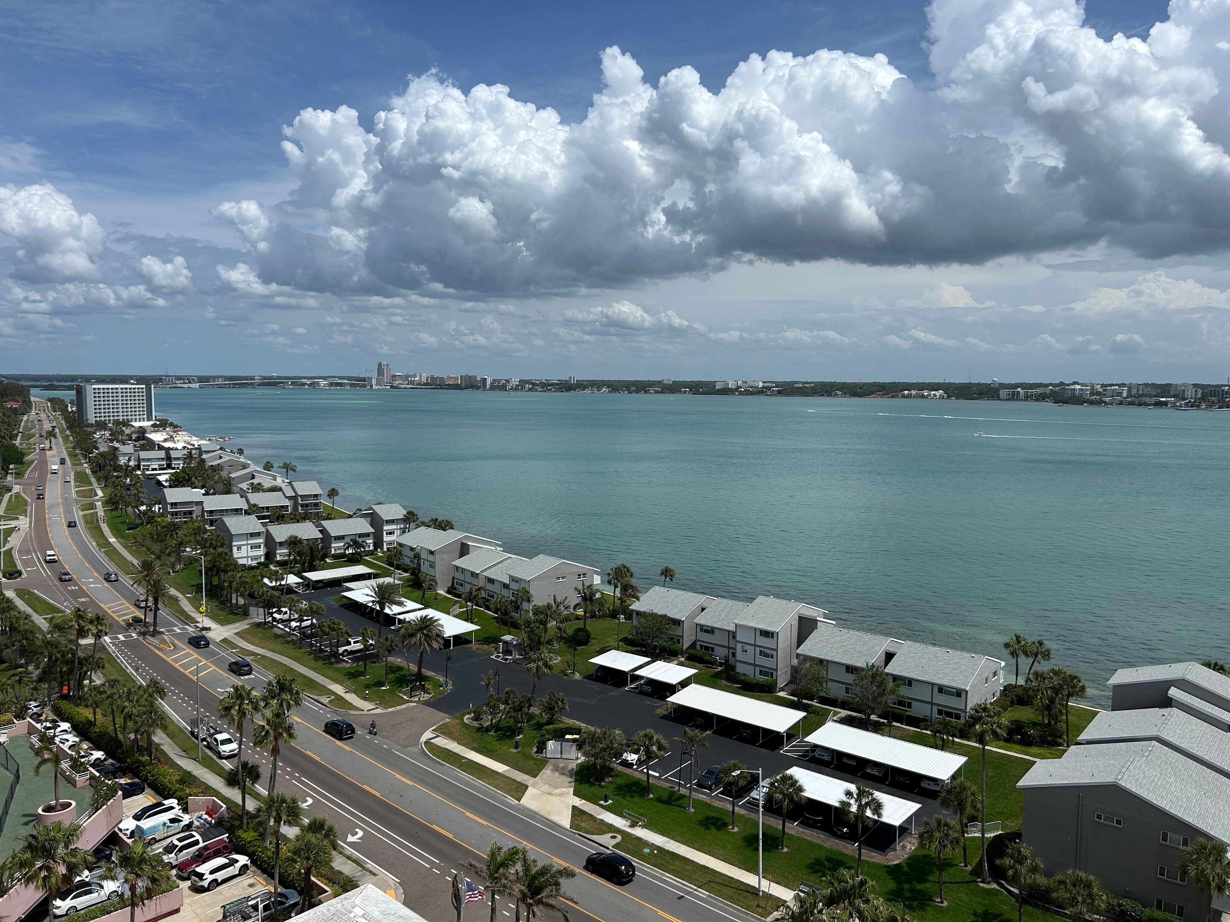 The outstanding view from the opposite of the building. I could’ve sat there for hours watching boats and cars go by.