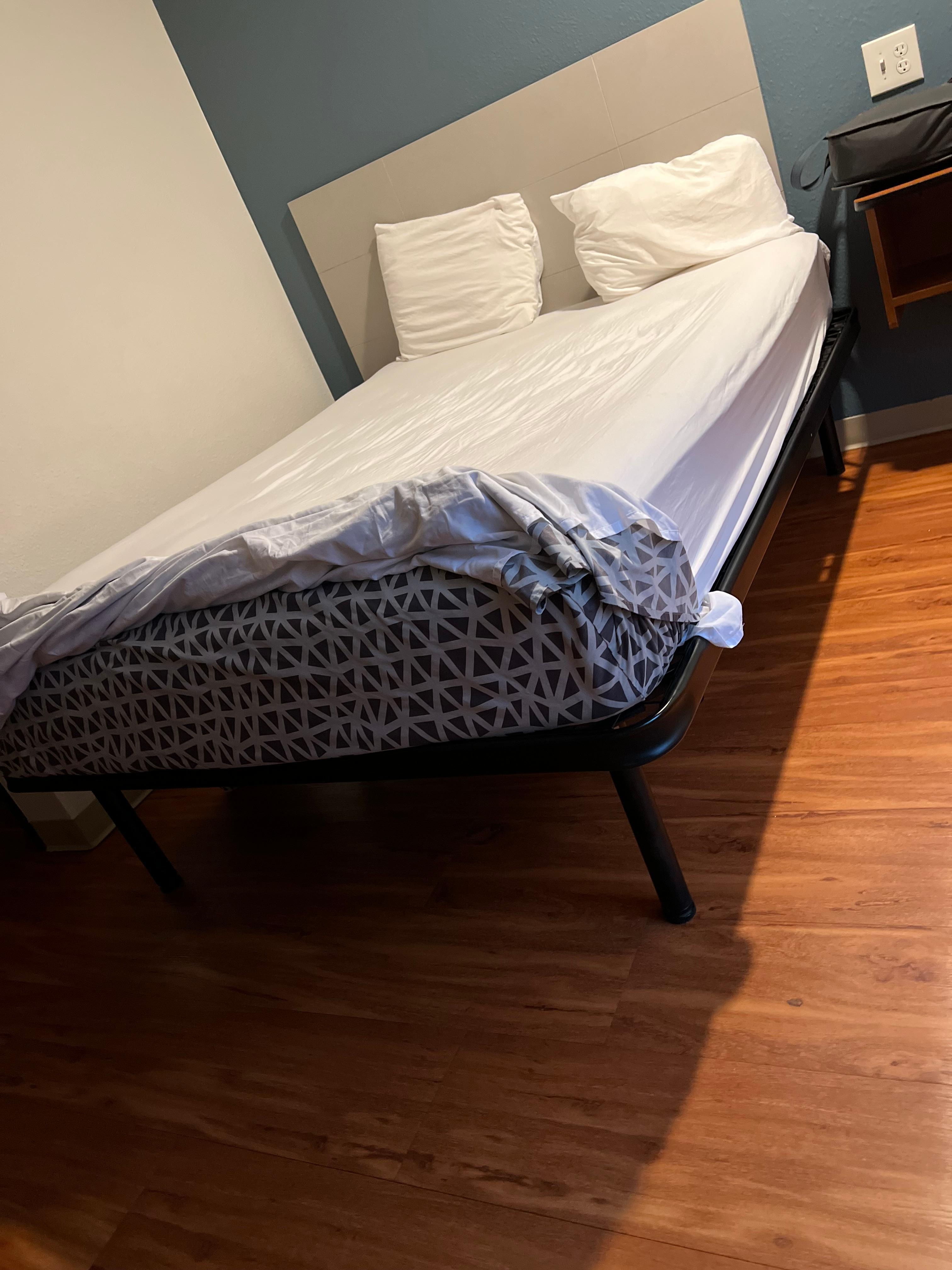 I pulled top sheet back because that’s what I always do …no quilt or top blanket …