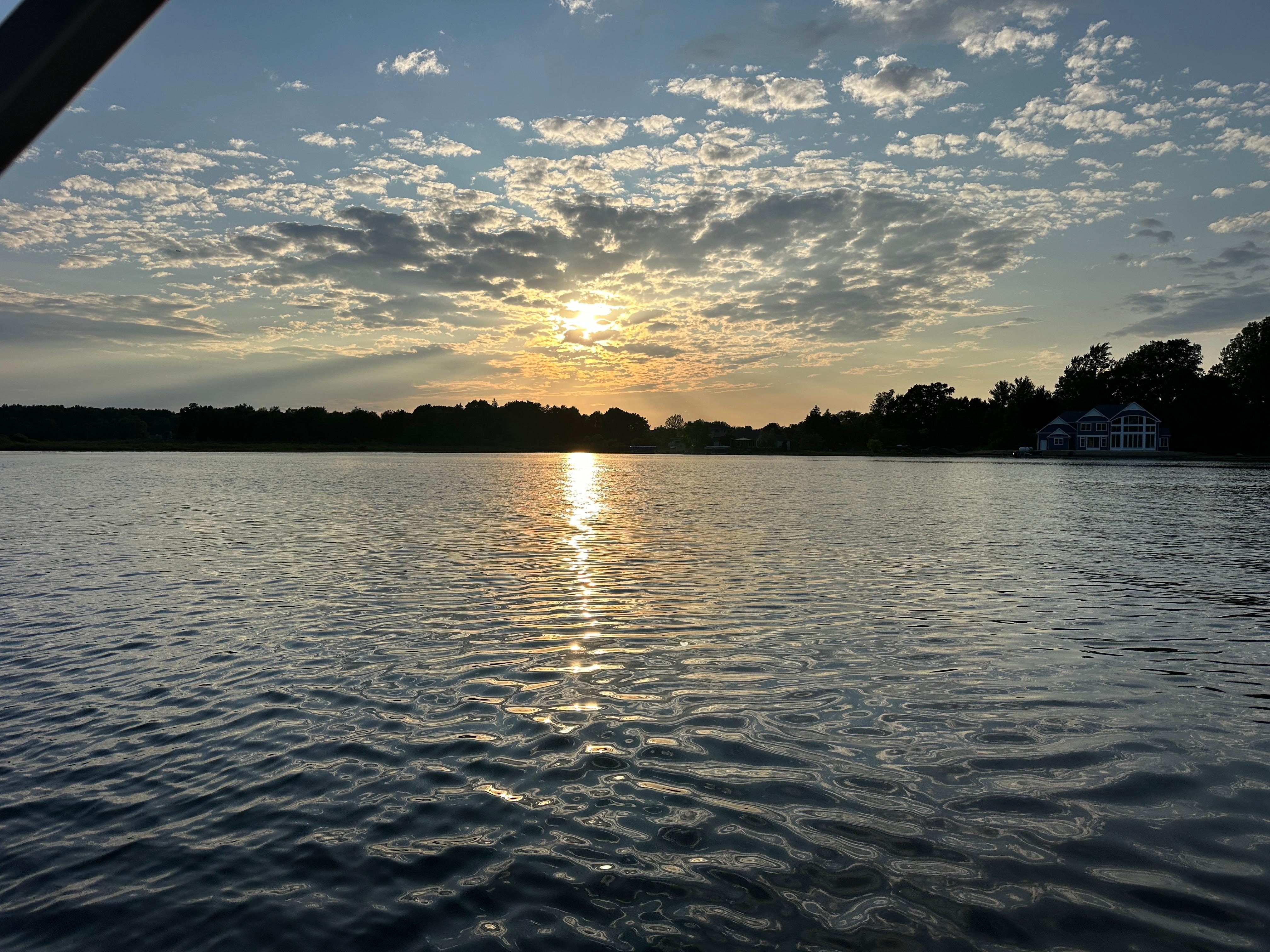 Evening boat ride on Goguac at sunset. The thing to do. 