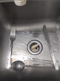 This is what the sink looked like when we got into the room!