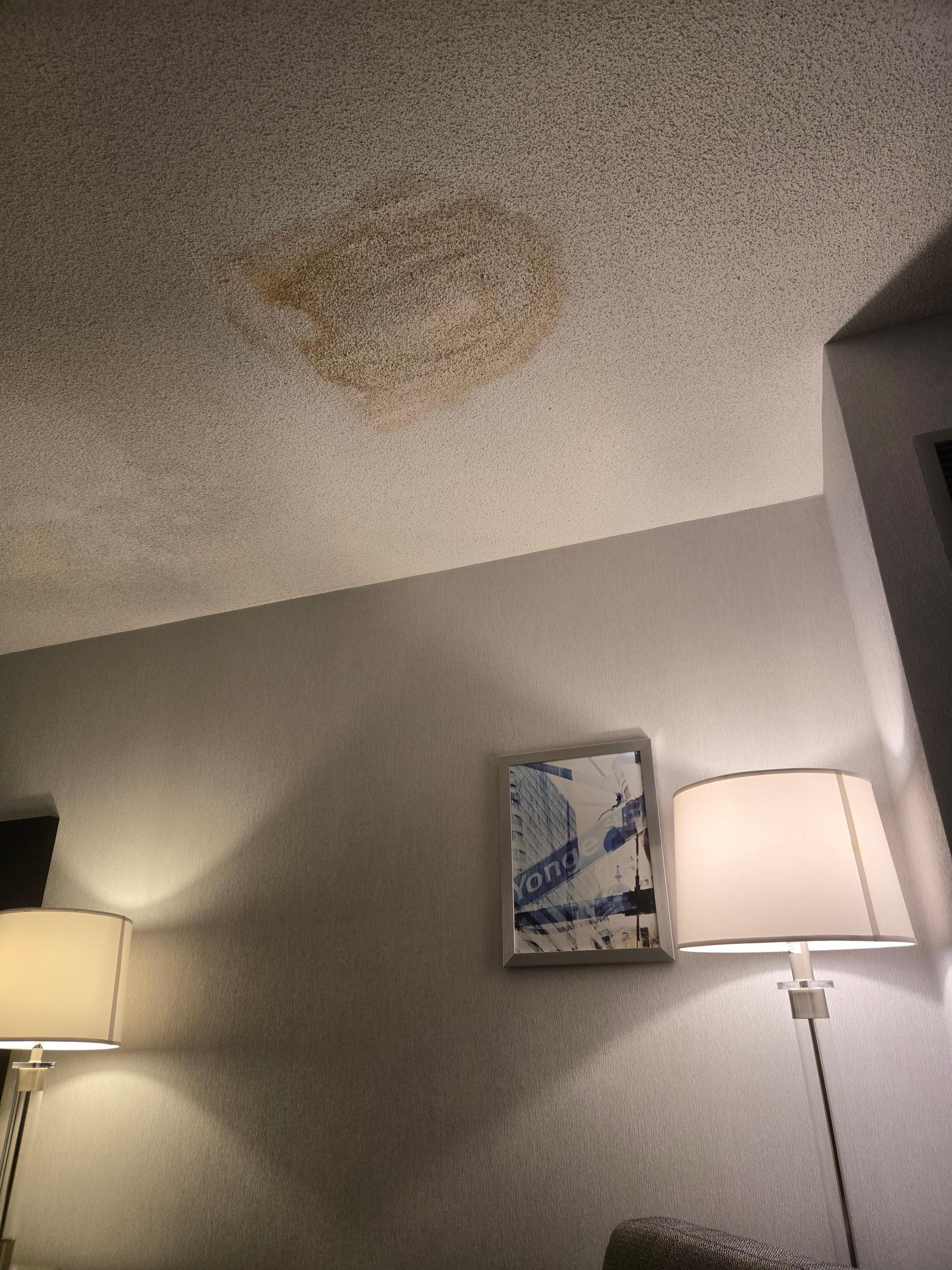 Water damage that was not checked. Even after calling to investigate if active or existing. 