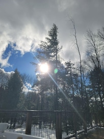 View from hot tub at 830am