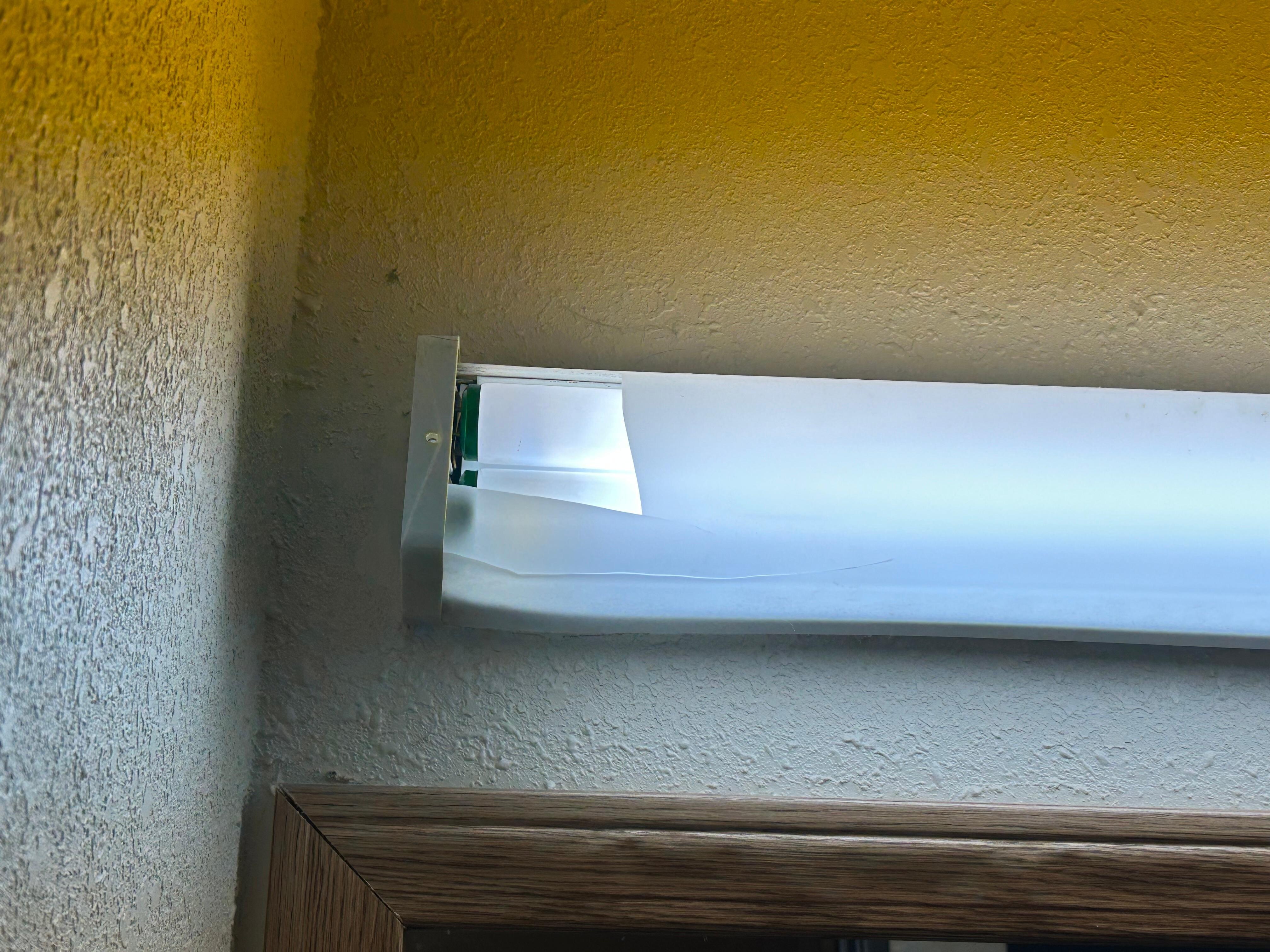 Light fixture over sink