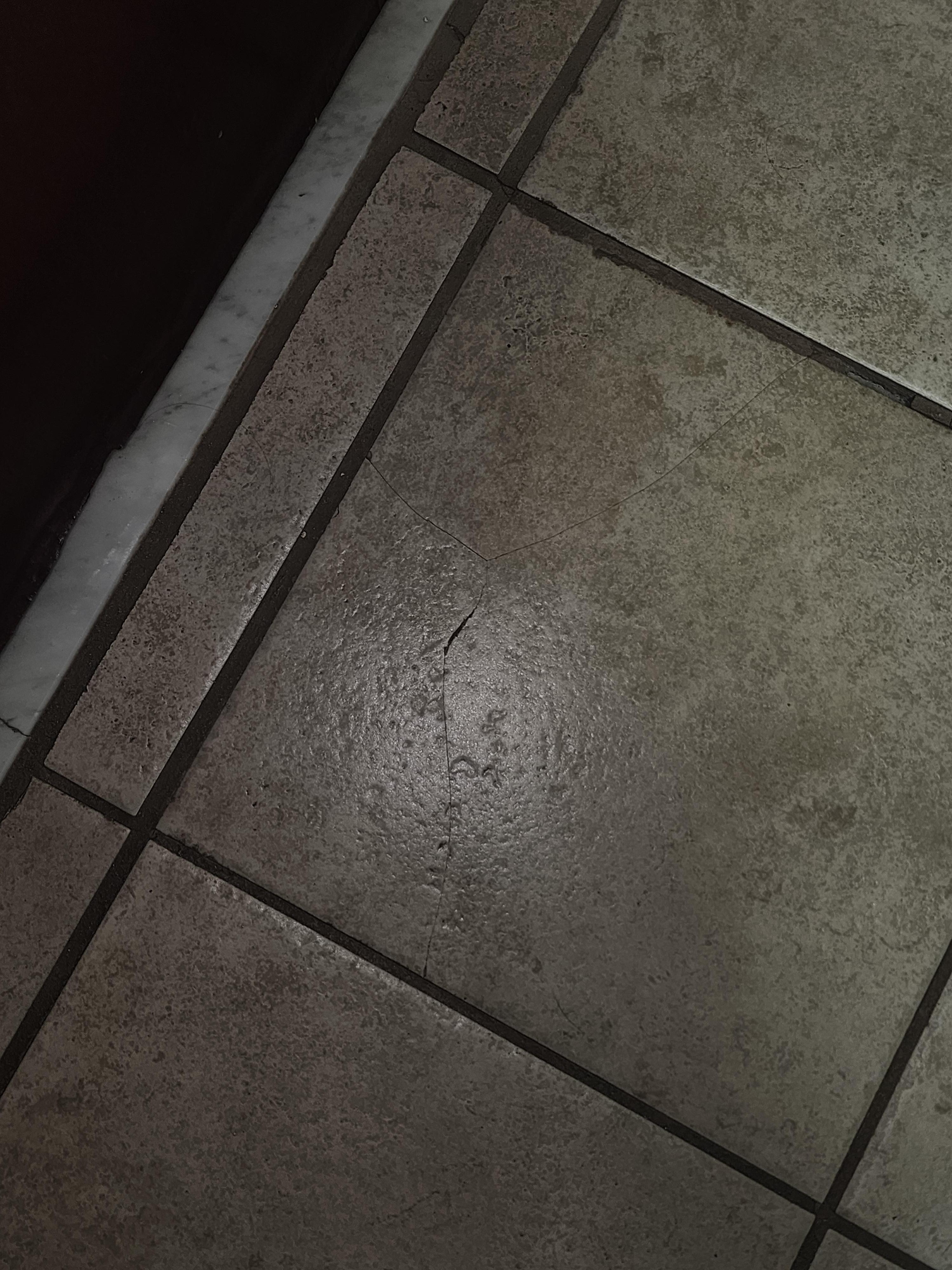 Cracked tile