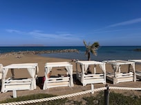 Private cabana with push button service