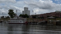 A functioning river boat on the Alabama river. We were traveling in a boat belonging to eji.