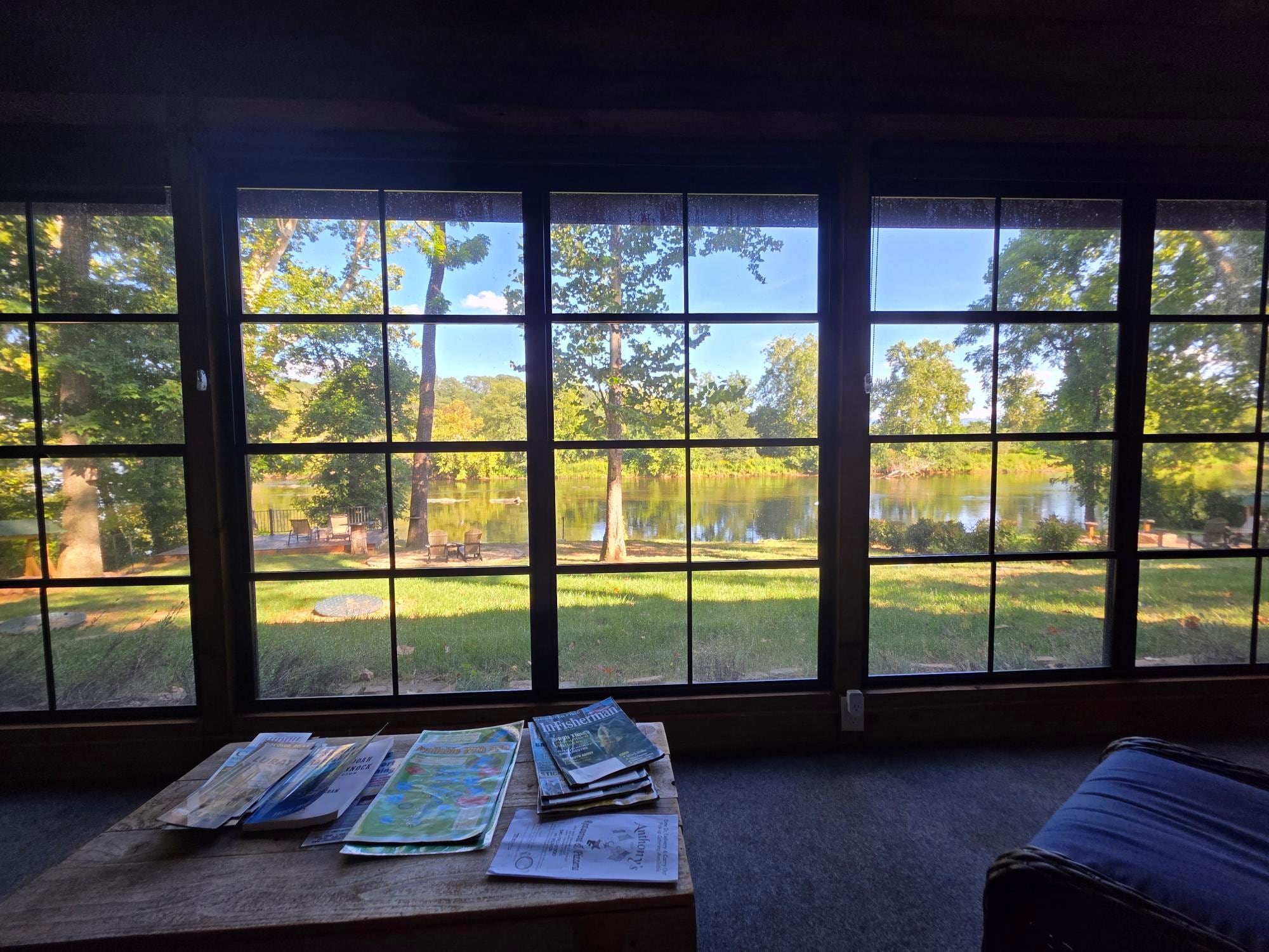 river view from the enclosed porch.