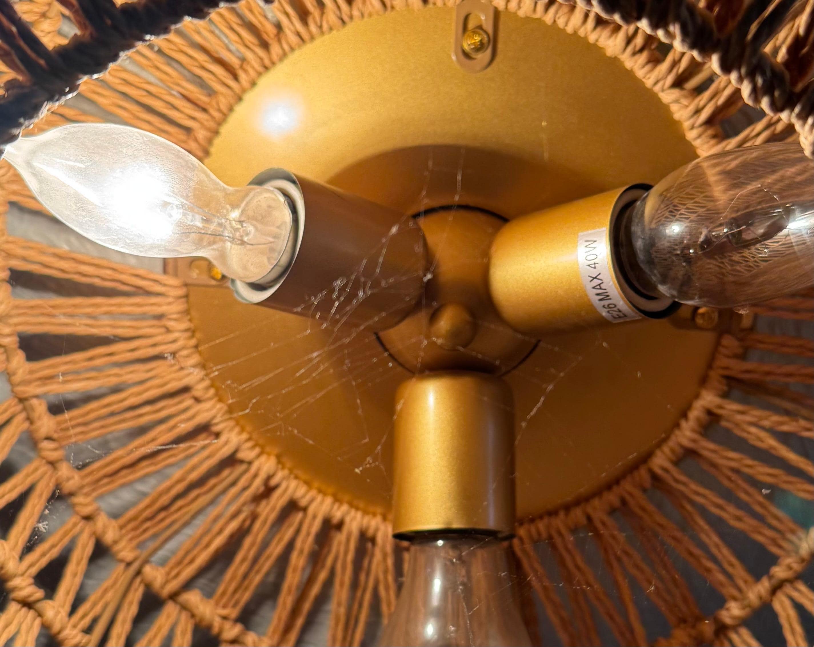 burned out lightbulbs and dust