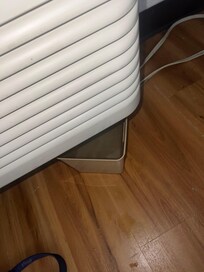 The AC was leaking the bucket was filled with dirty water