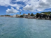 View of the boardwalk from the beach