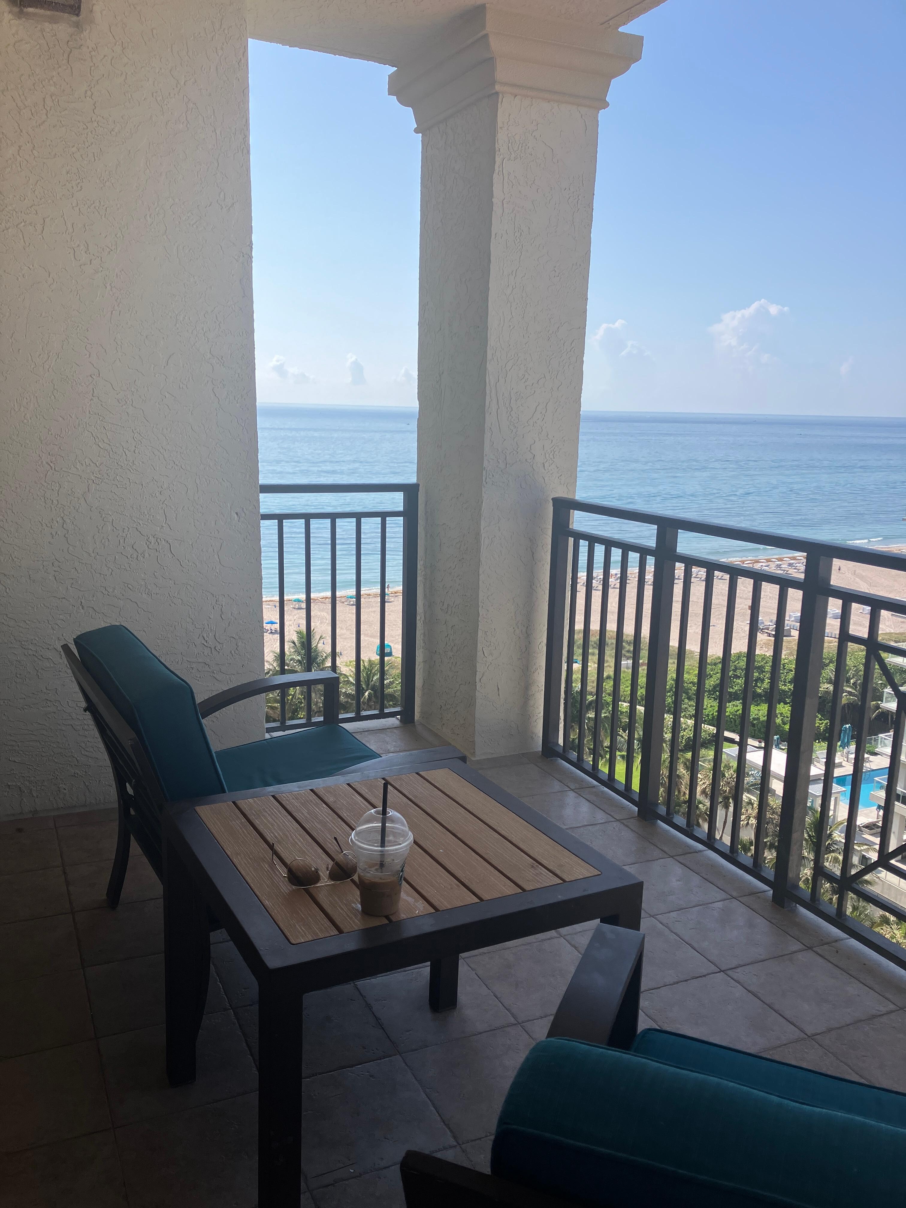 Picture of the balcony in the AM