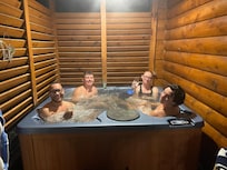 Fun time in the hot tub