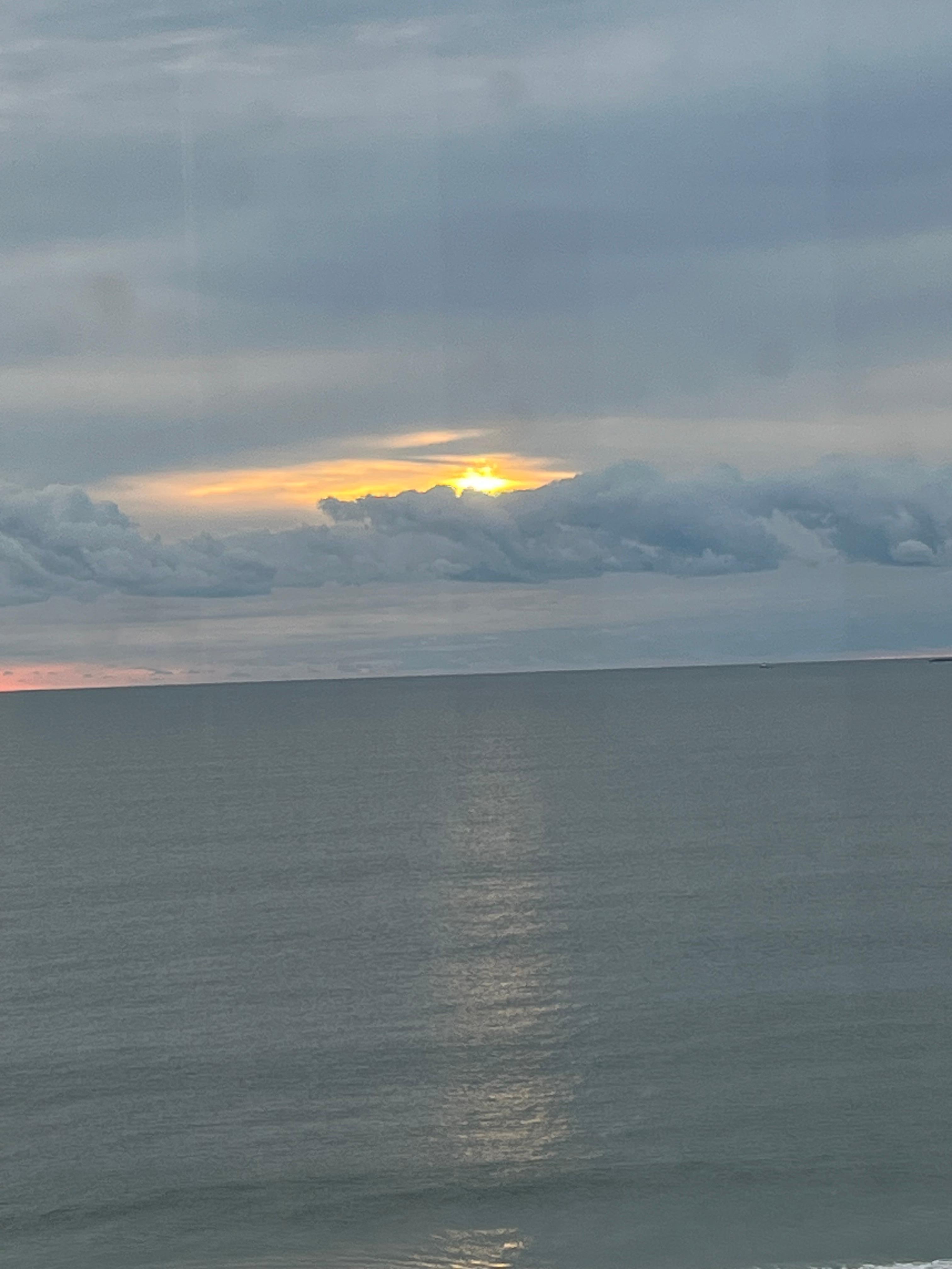 Looking off the balcony 