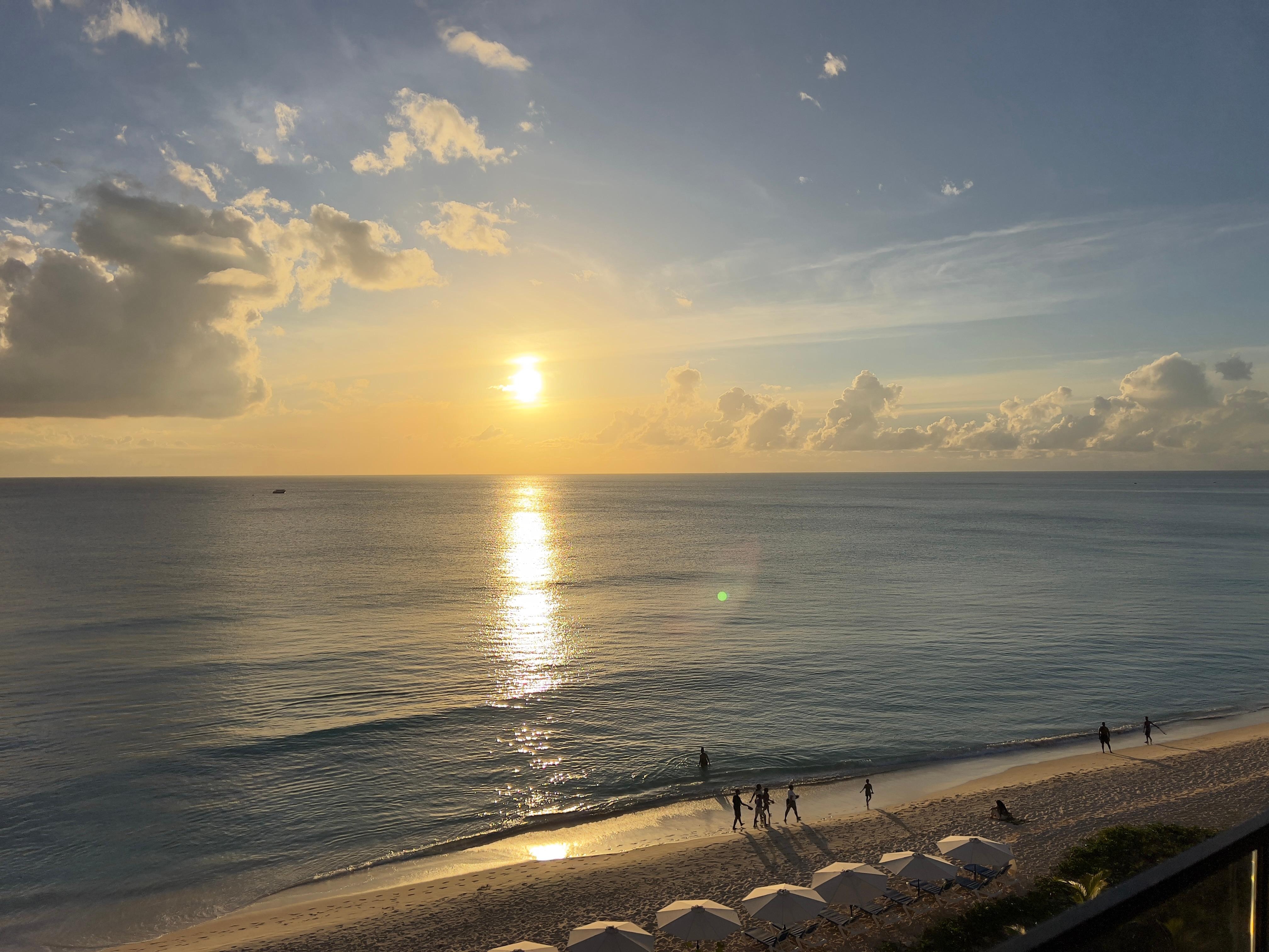 Pre-sunset, before the sky would turn orange and pink. 