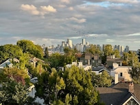 From the rooftop.
