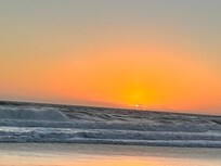 Sunrise on private beach (winter solstice)