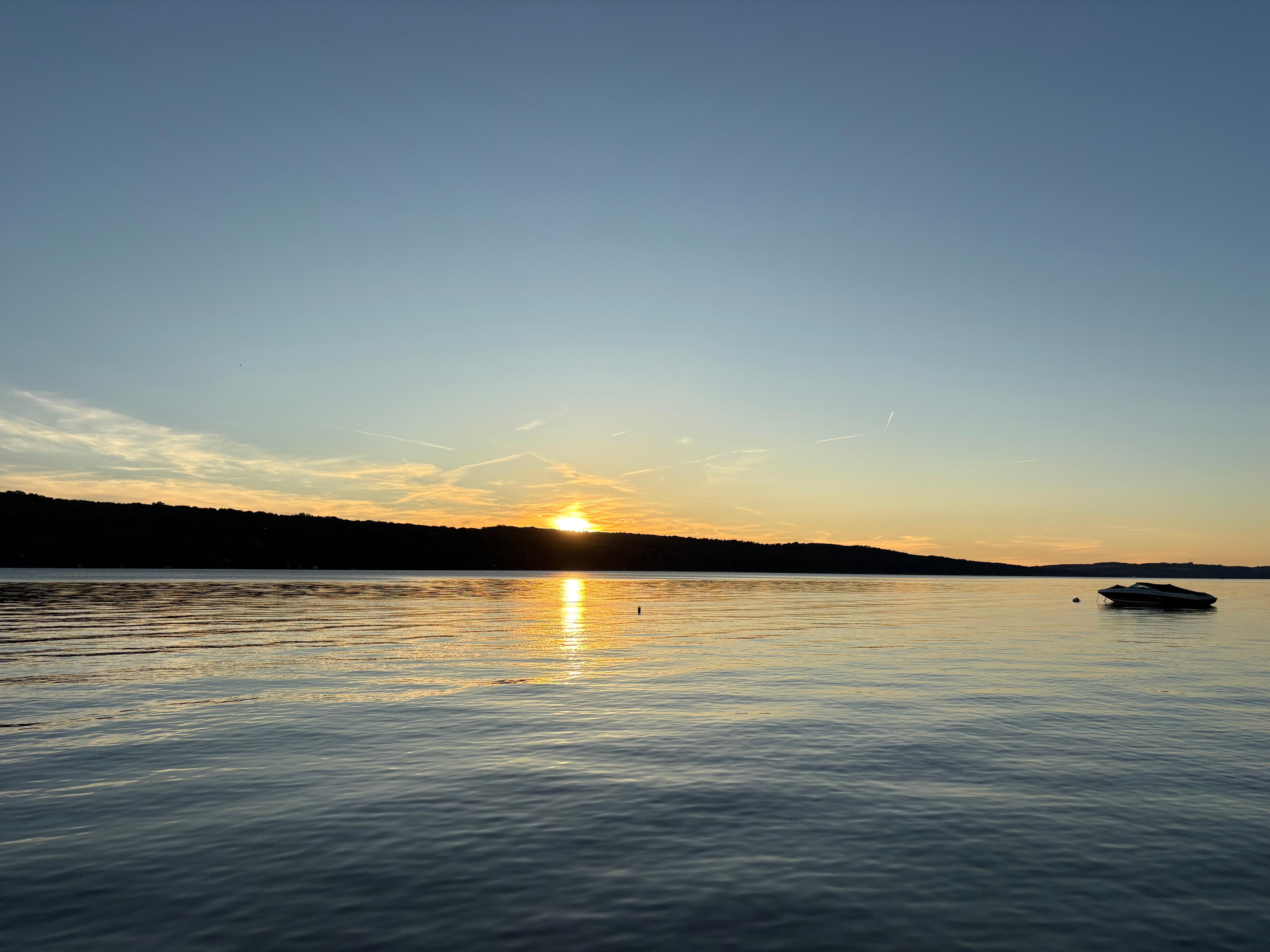 From the dock at sunset