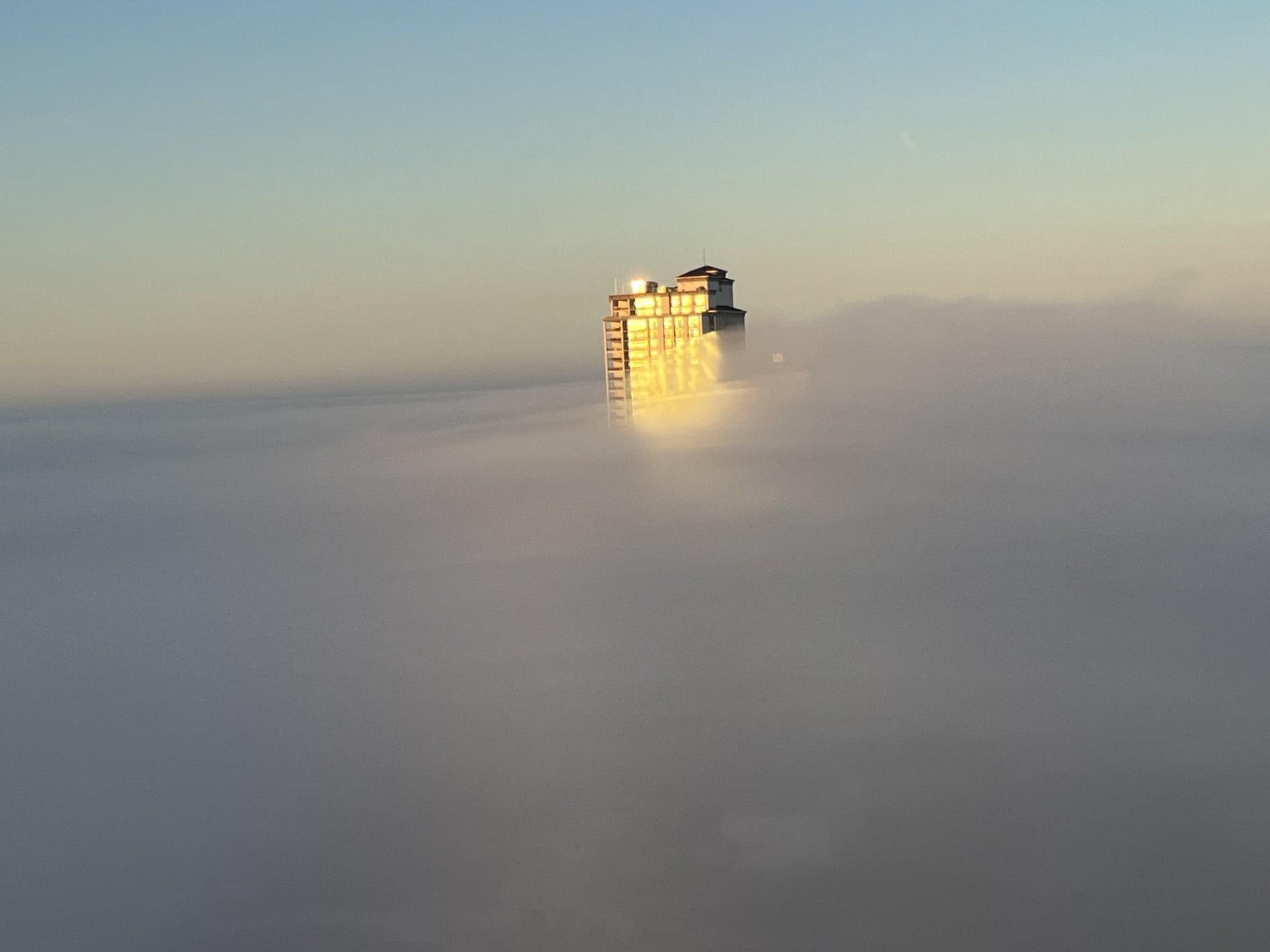 The only building you could see from the 25th floor when the fog rolled in. 