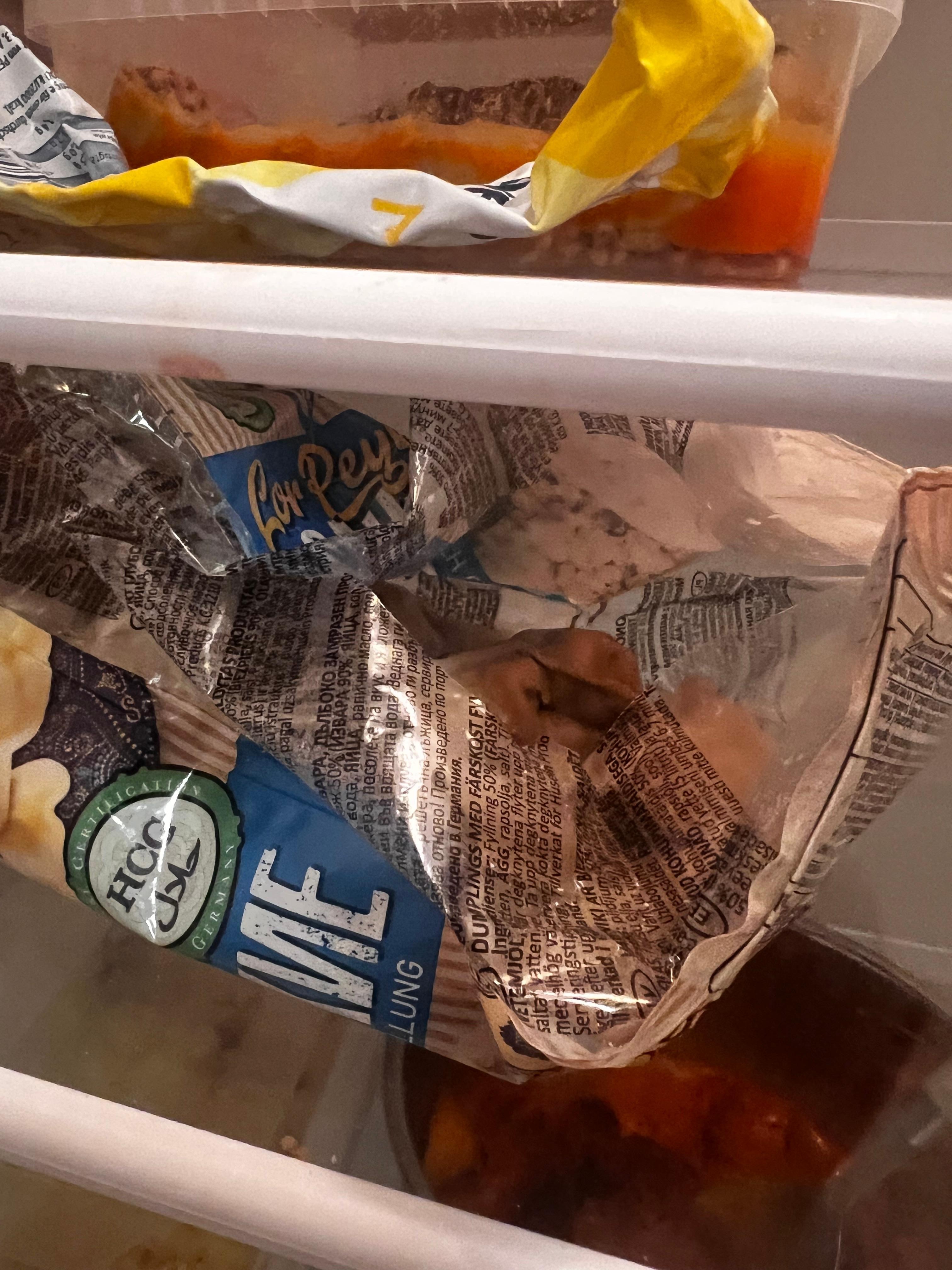 Moldy food in the refrigerator