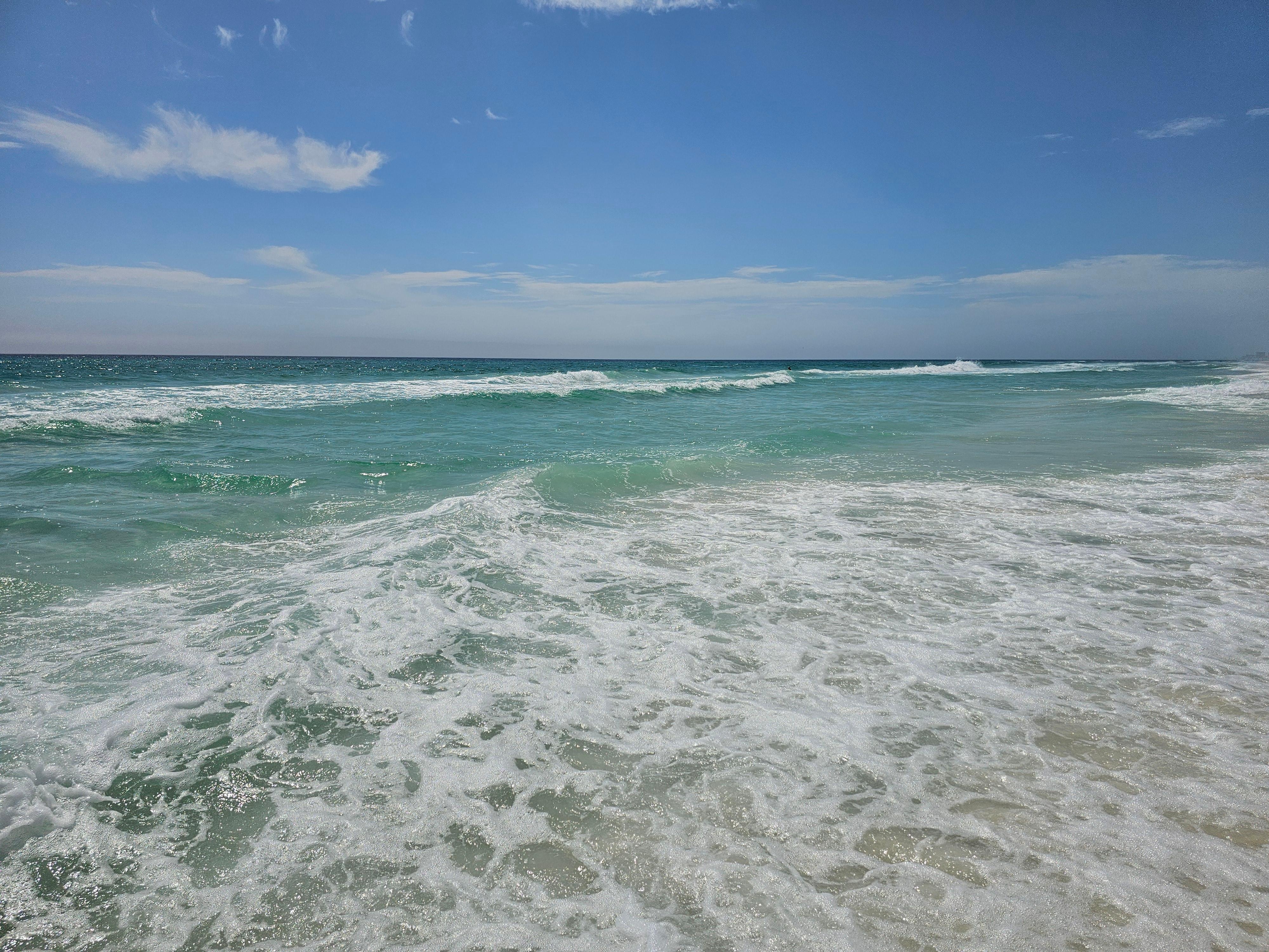 Lots of space to swim in clear blue water!