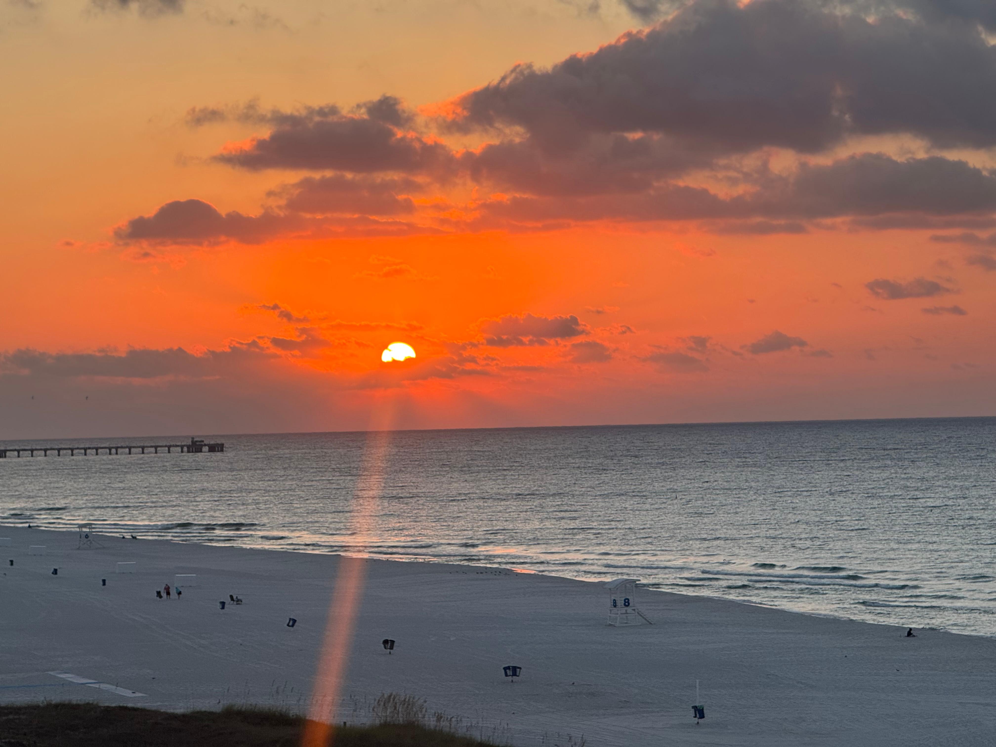 Sunrise from condo balcony