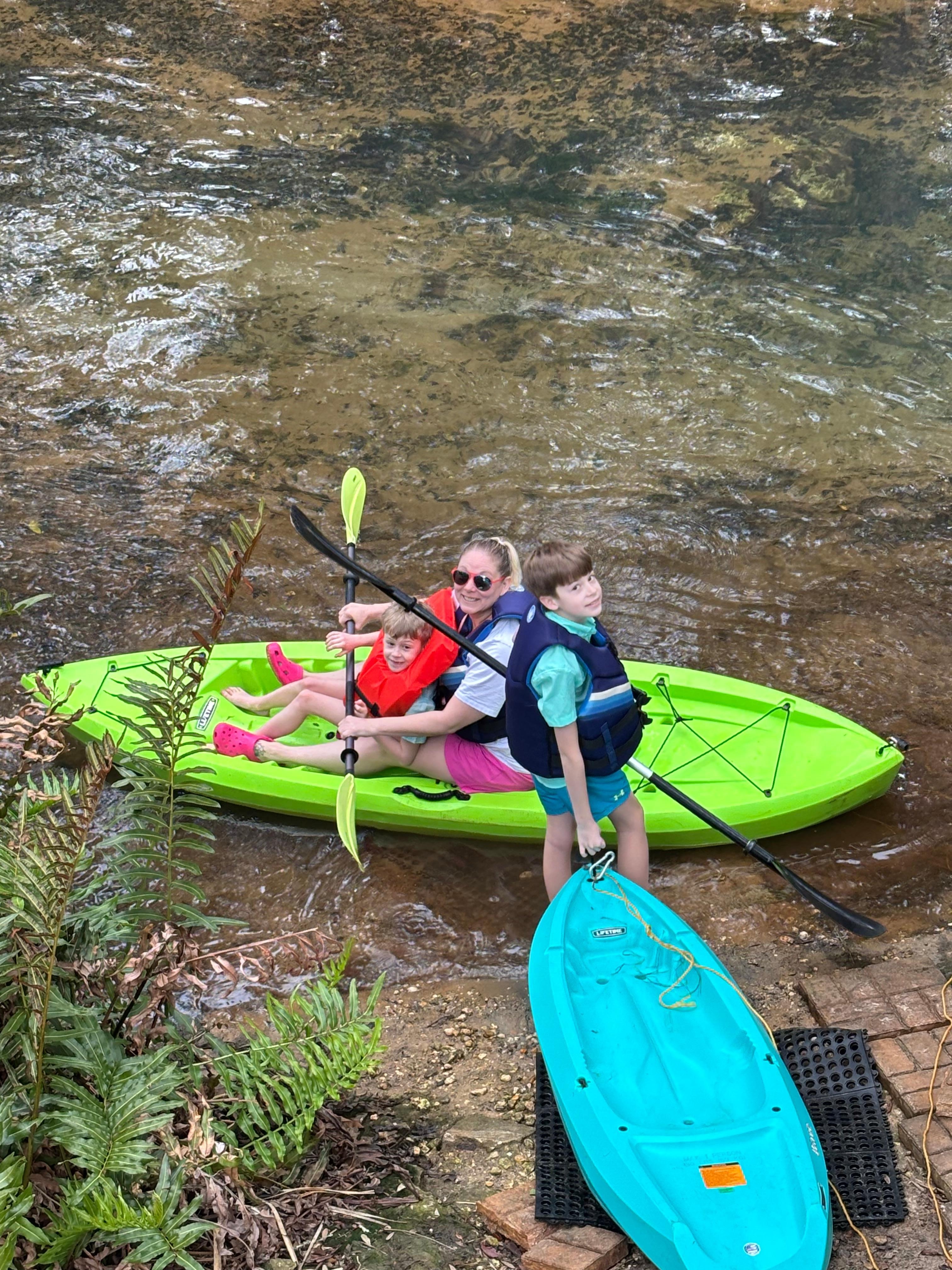 Enjoying the doings and kayaks provided 