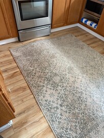 Lump in floor in the kitchen.