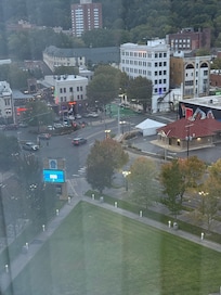 View of downtown hot springs from our hotel window