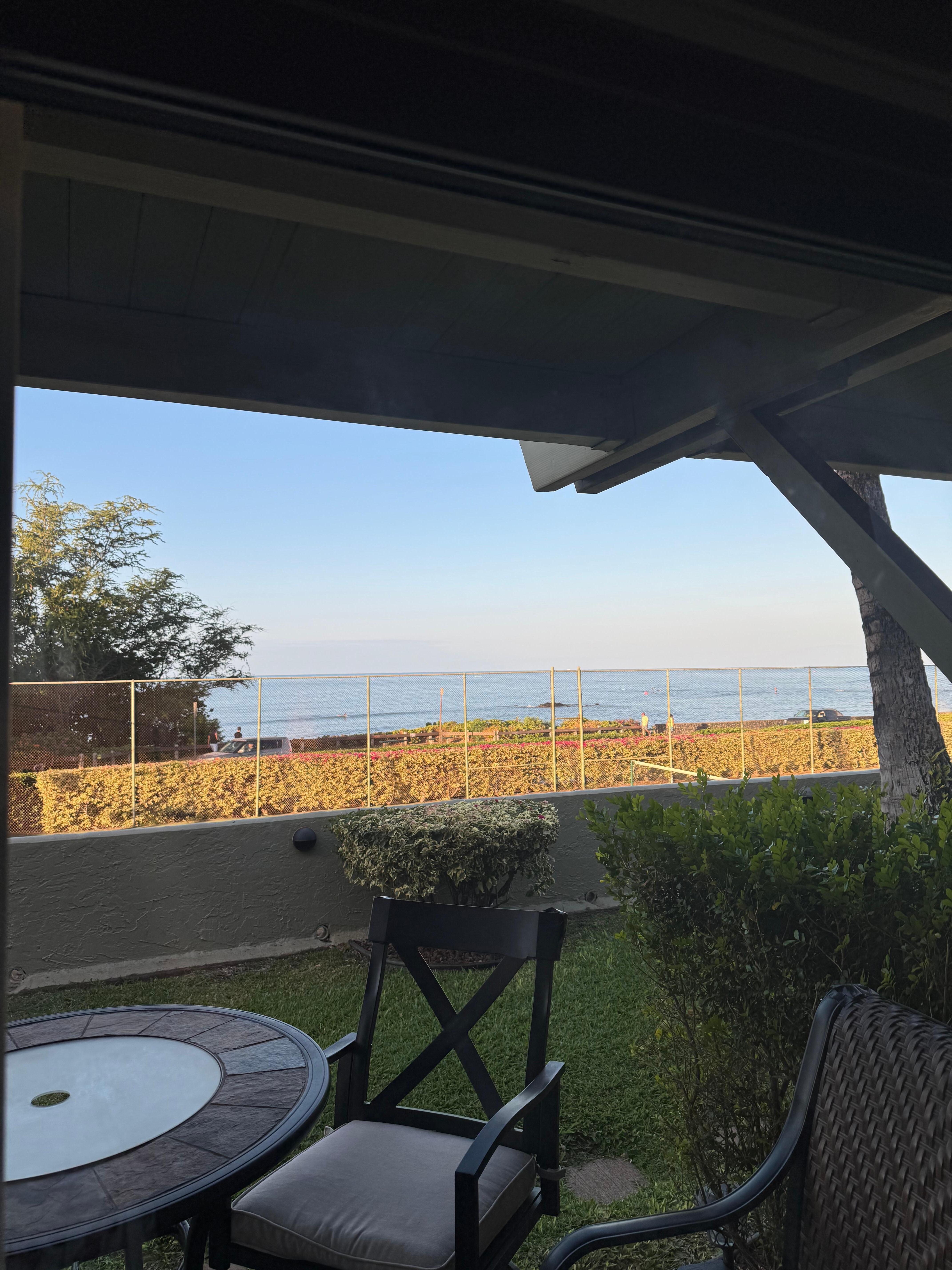 Watch the surfers from your patio! 