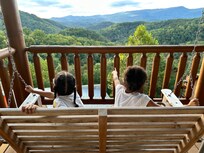 View from second floor deck swing