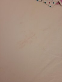 Found a scarf inside a made bed