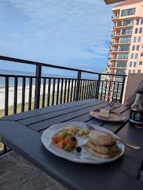 Breakfast on balcony