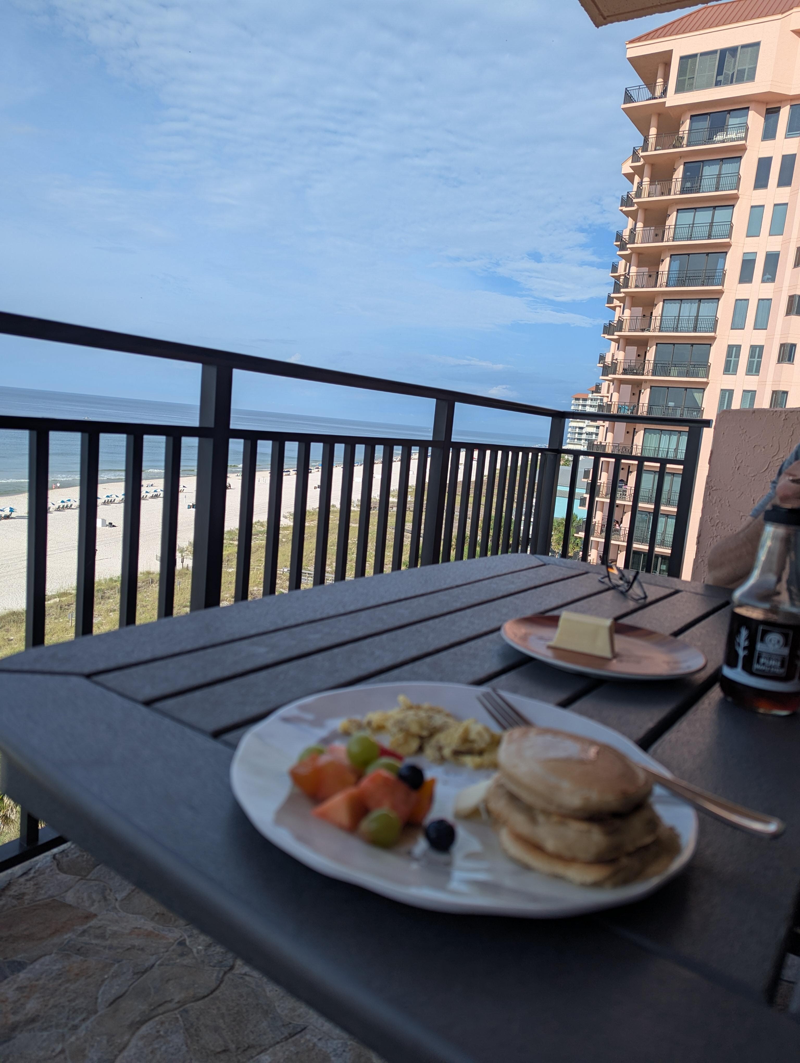 Breakfast on balcony 