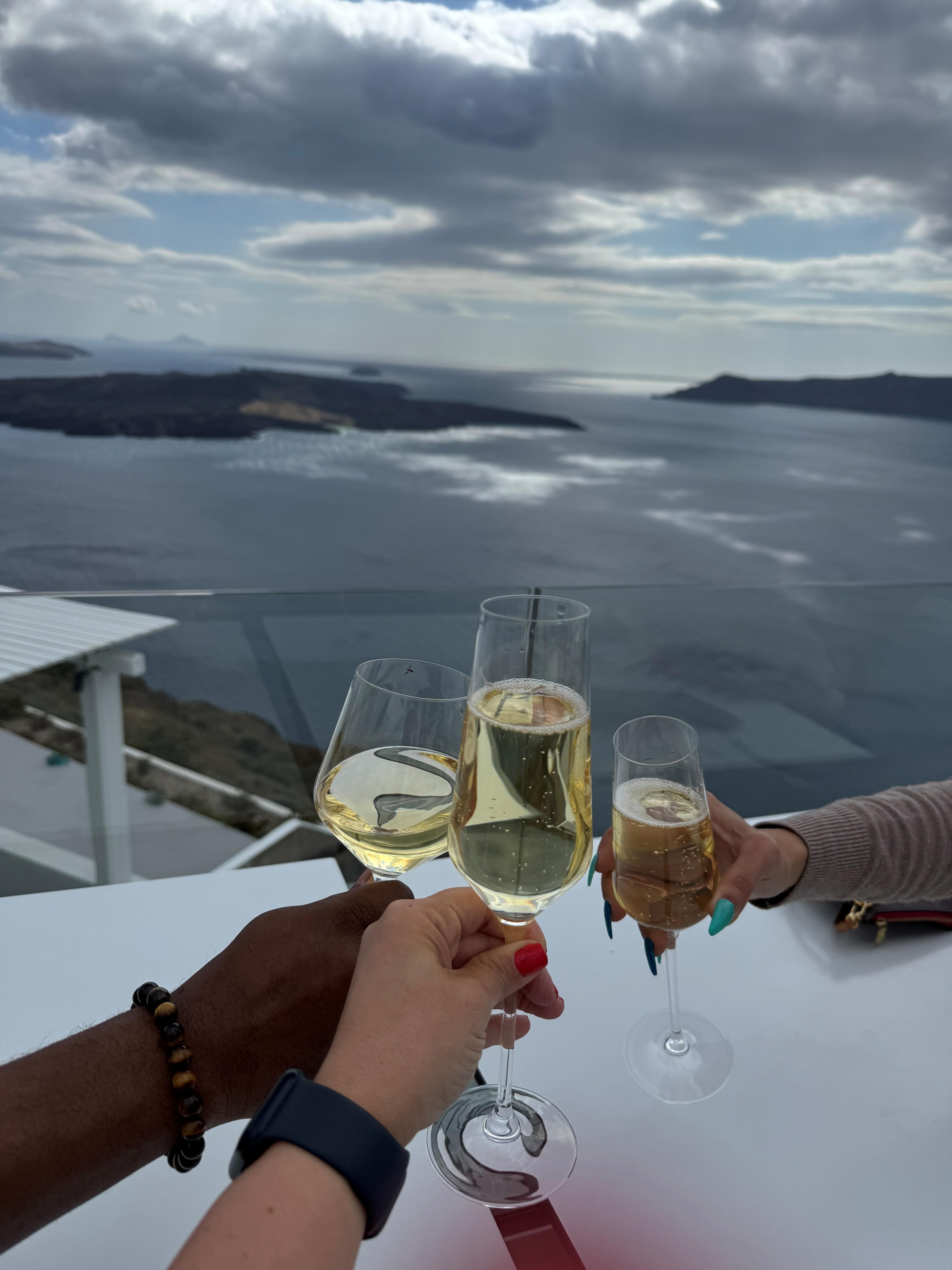 Libations before sunset.