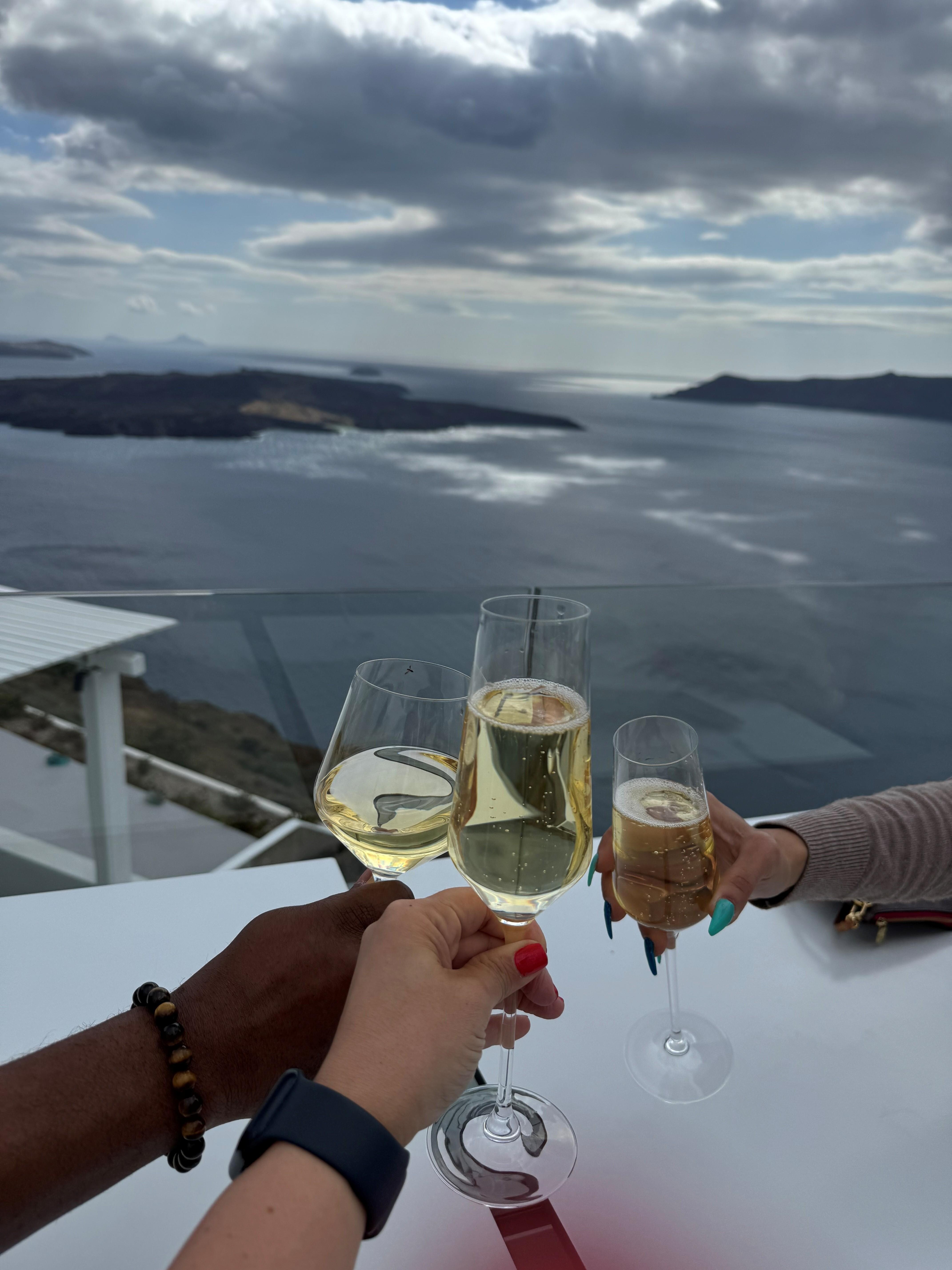 Libations before sunset.
