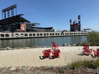 Beach behind the hotel near Oracle Park