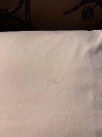 Stains on pillow slip